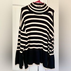 Chic Striped Turtleneck Sweater